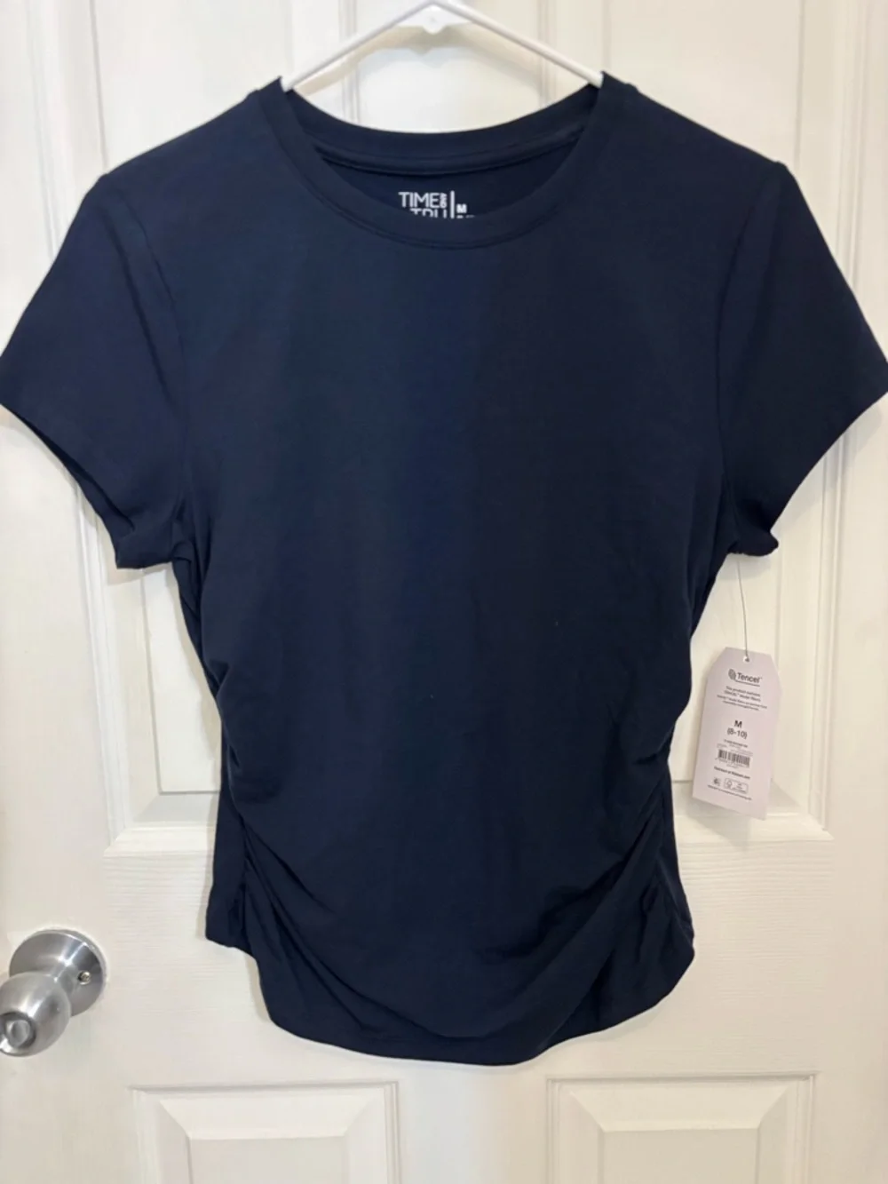 Time and Tru Women’s Short Sleeve Tees - Navy and Light Pink Size M - Picture 8 of 14